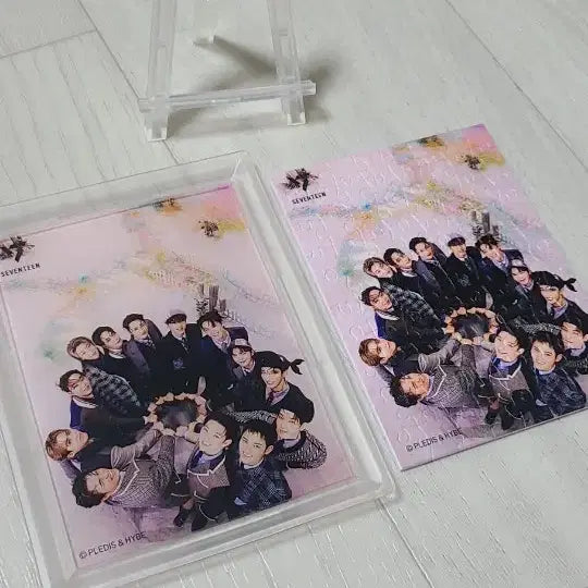 [BUNJANG] Seventeen Group Puzzle Acrylic Frame with Mini Easel / 세븐틴 퍼즐 아크릴액자 + 미니 이젤