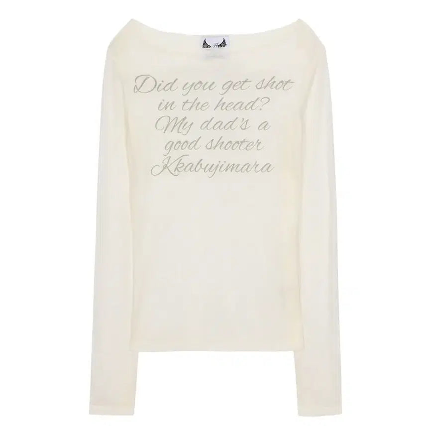 [BUNJANG] GILLAA ARCHIVE Lettering Sheer Long Sleeve Top / 길라아카이브 LETTERING SHEER LONG SLEEVE 롱 슬리브