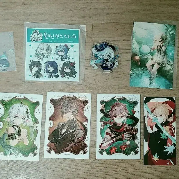 [BUNJANG] Genshin Impact Unofficial Goods Stickers, Postcards, Acrylic, Photocard / 원신 비공식 굿즈 스티커 엽서 아크릴 공식 포카 판매합니다.