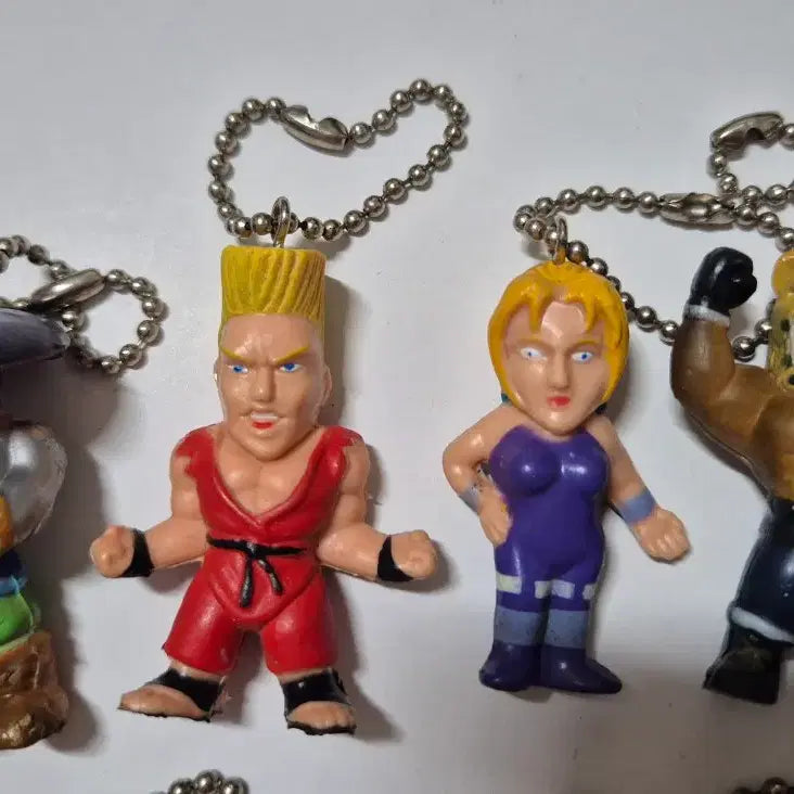 [BUNJANG] Tekken 2 Character Mini Figure Keychain Set (10 Pieces) / 10개셋트)철권2 캐릭터 미니 피규어 키링