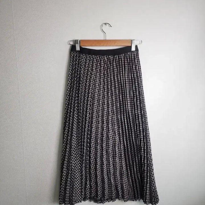 [BUNJANG] 8 Seconds Check Pleats Long Skirt / 8세컨즈 체크 플리츠 롱 스커트 F