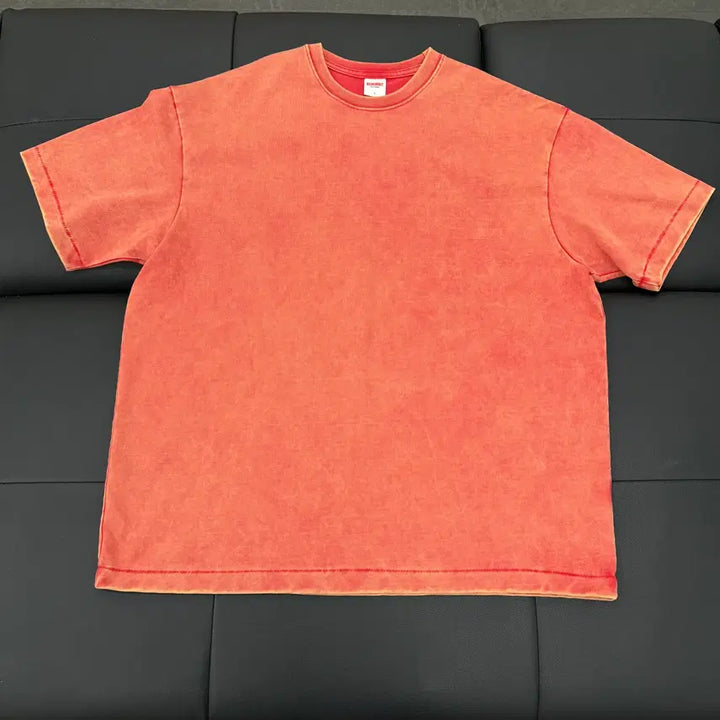 [BUNJANG] Blackout Bleach T-shirt Red / (L) 블랙아웃 블리치 티셔츠 레드