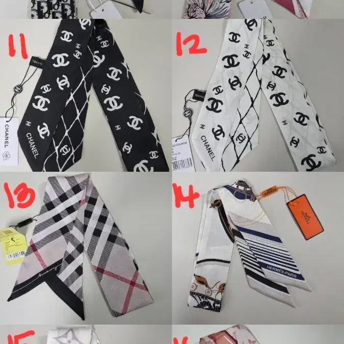 [BUNJANG] Silk Scarf (Multiple Designs) / 방도 스카프