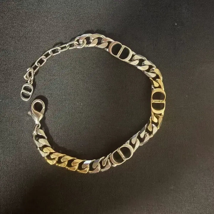 [BUNJANG] Dior CD Icon Chain Bracelet Silver/Gold / 디올 CD 체인 팔찌 실버/골드