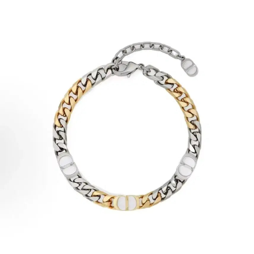 [BUNJANG] Dior CD Icon Chain Bracelet Silver/Gold / 디올 CD 체인 팔찌 실버/골드