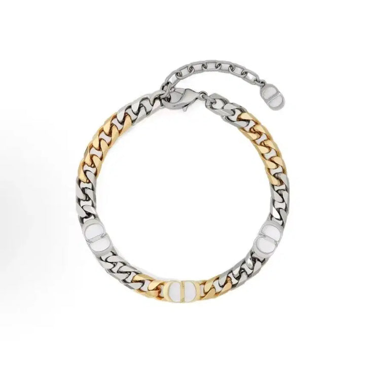 [BUNJANG] Dior CD Icon Chain Bracelet Silver/Gold / 디올 CD 체인 팔찌 실버/골드