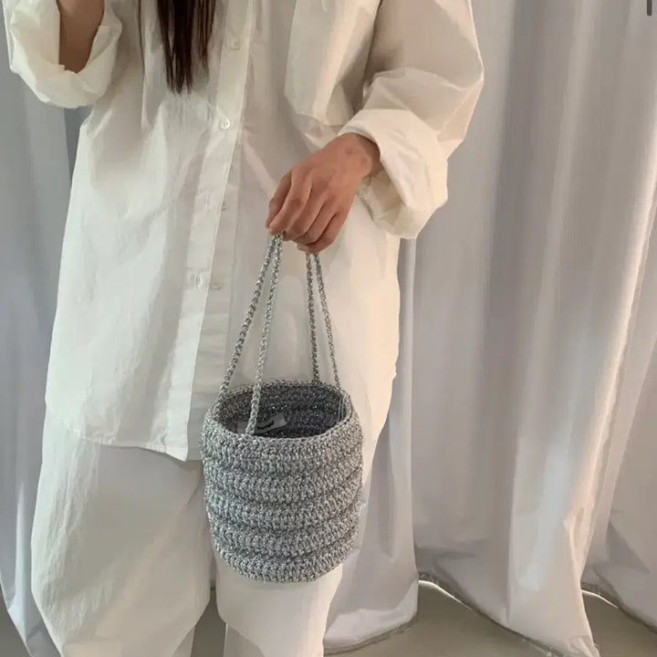 [BUNJANG] Le Bonheur Metti Round Bag Silver / 르벙드 meti round bag silver
