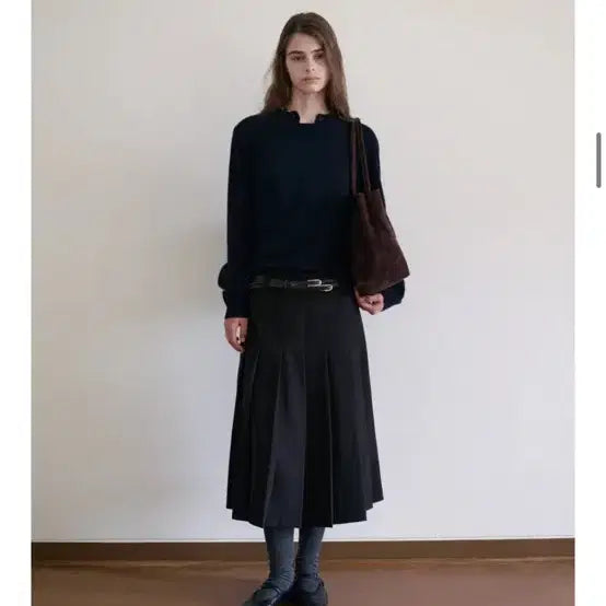 [BUNJANG] ARTO Clair Pleated Skirt Black / [아르토] clair pleated skirt black