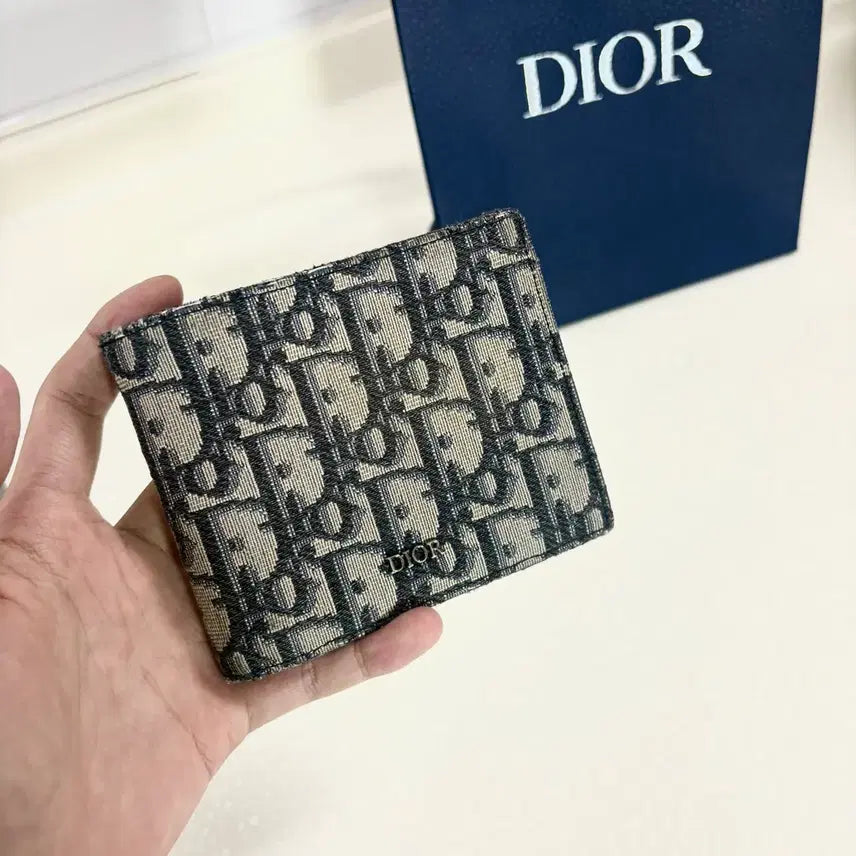 [BUNJANG] Dior Oblique Bifold Wallet Beige / 디올 오블리크 반지갑 베이지