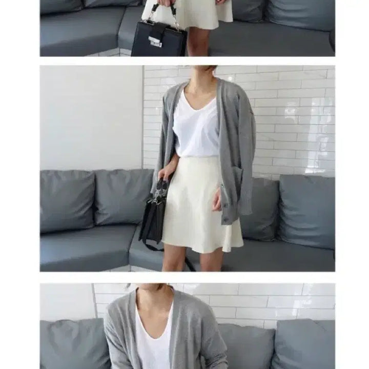 [BUNJANG] A-Line Flare Skirt - Ivory / 새상품 아이보리 스커트 A라인 플레어 스커트