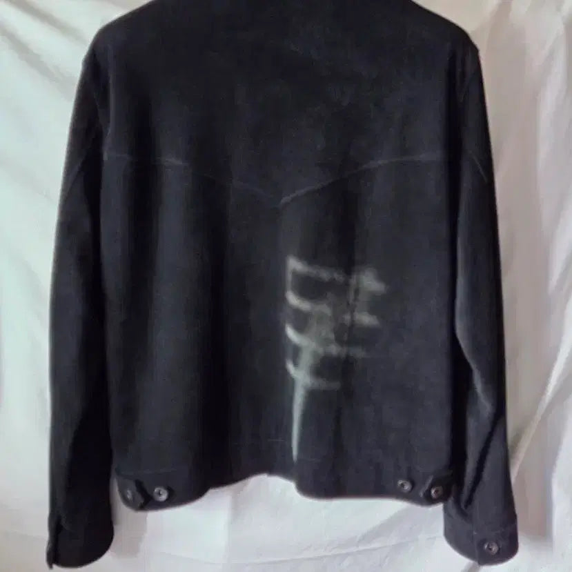 [BUNJANG] Seasun Calf Suede Black Jacket Size 2 / 시선 seasun 카프 스웨이드 블랙 자켓 2