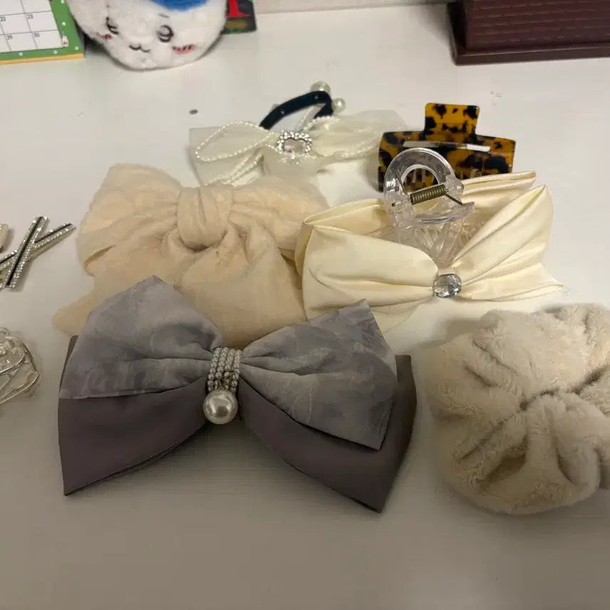 [BUNJANG] Hair Accessories Set (Ribbons, Claw Clips) / 헤어 액세서리 모음 (리본/집게핀)