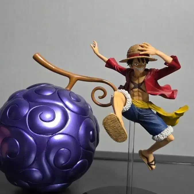 [BUNJANG] One Piece World Seeker Luffy Figure &amp; Devil Fruit Bundle Set / 원피스 월드 시커 해적무쌍4 루피 피규어 + 악마의 열매 일괄