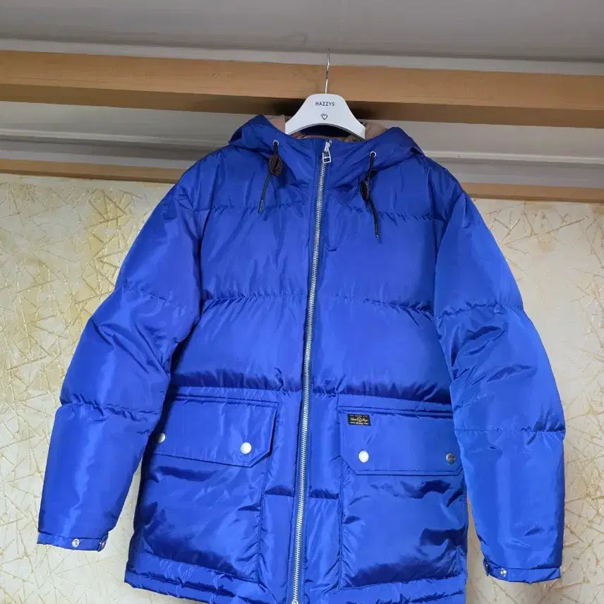 [BUNJANG] Hazzys Bastong Blue Retro Heavy Down Parka Padding Size L / 헤지스 바스통 블루 레트로 헤비 다운 파카 패딩 사이즈 L 103정도 실