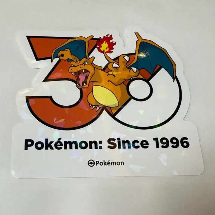 [BUNJANG] Charizard Lizard 30th Anniversary Logo Sticker / 리자몽 리자드 30주년 로고 스티커
