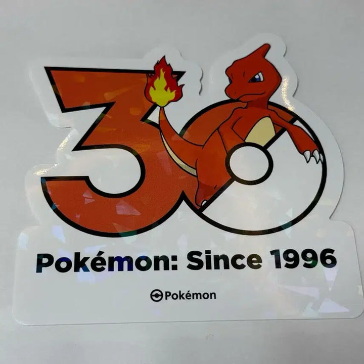 [BUNJANG] Charizard Lizard 30th Anniversary Logo Sticker / 리자몽 리자드 30주년 로고 스티커