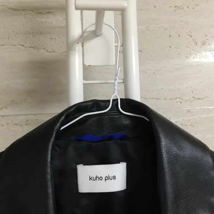[BUNJANG] KUHO Leather Jacket Size 66 Black / KUHO 구호 22 레더 자켓 66