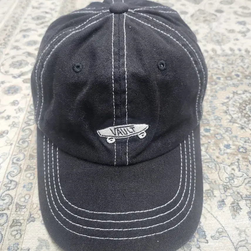 [BUNJANG] Vans Vault Black Skateboard Embroidery Cap / 반스 볼트 블랙 스케이트보드 자수 볼캡