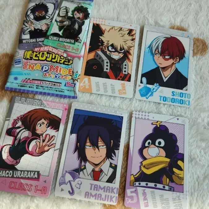 [BUNJANG] My Hero Academia Todoroki Shoto &amp; Bakugo Katsuki Snap My Card Set / 히로아카 토도로키 쇼토 바쿠고 스냅마이드 3탄 B 일괄판매
