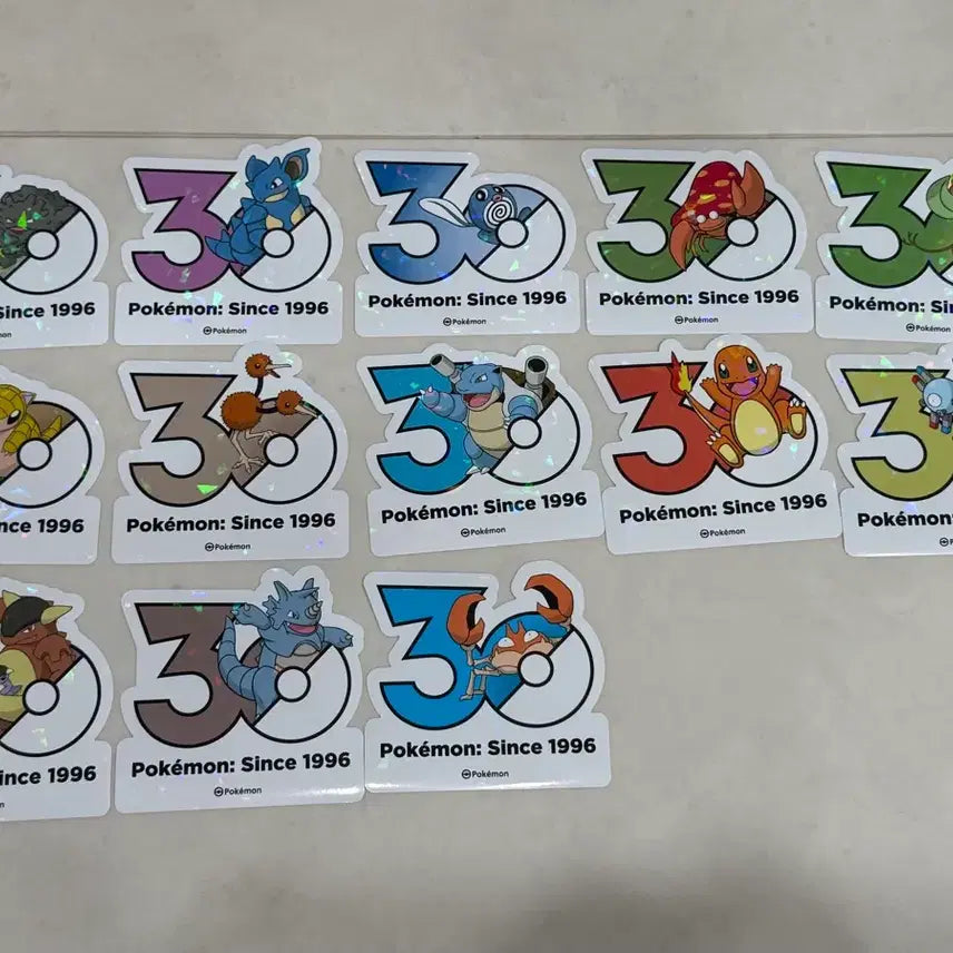 [BUNJANG] Pokemon 30th Anniversary Logo Stickers / 포켓몬 30주년로고 스티커