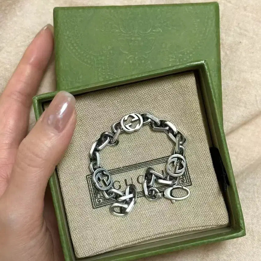 [BUNJANG] Gucci Interlocking G Chain Bracelet Silver / 구찌 인터로킹 G 체인 팔찌 실버