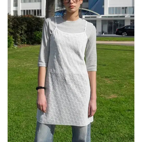 [BUNJANG] LOW CLASSIC Sheer Layered Dress M Size / 로우클래식 시어 레이어드 원피스 m 사이즈