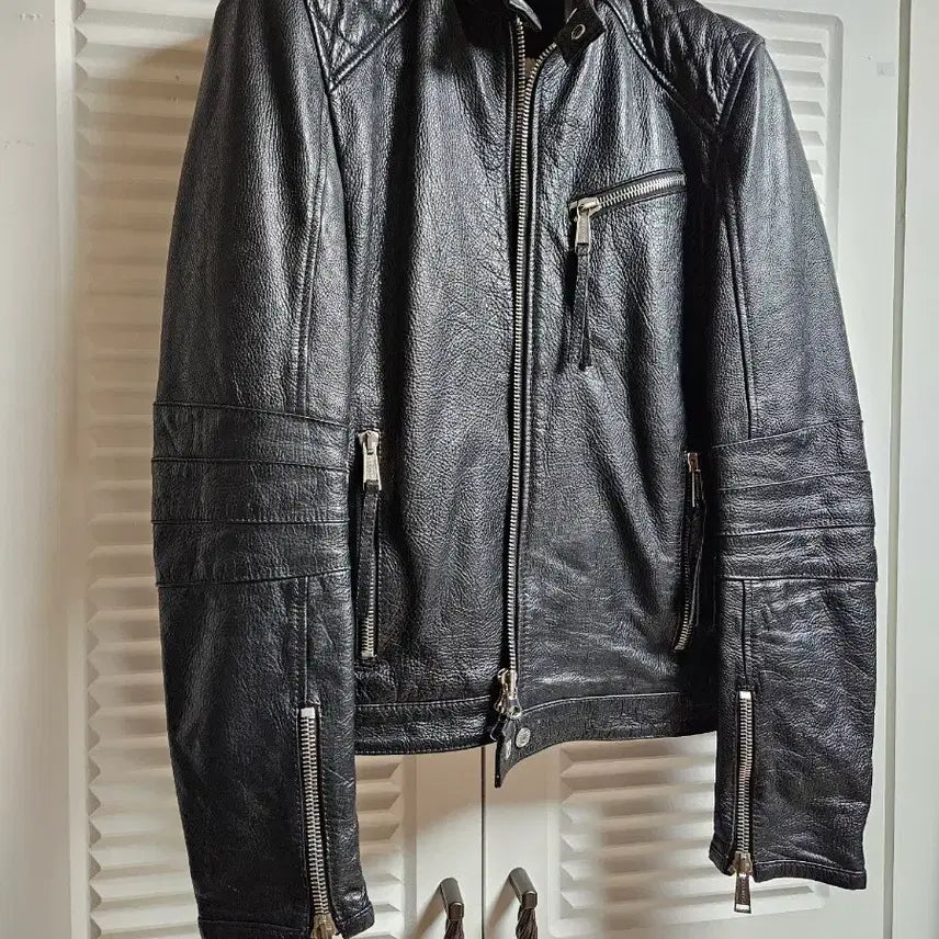 [BUNJANG] DSQUARED2 Biker Leather Jacket / 디스퀘어드2 Dsquared2 바이커 가죽자켓 판매합니다.