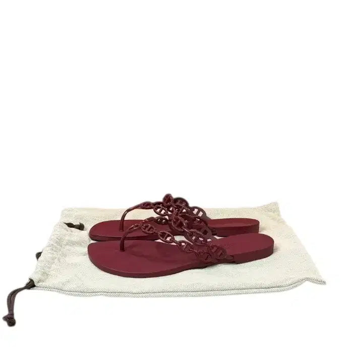 [BUNJANG] Hermes Egery Sandals Bordeaux IT 38 (US 7.5-8) / [정품]에르메스 에제리 샌들 보르도 245 풀구성품