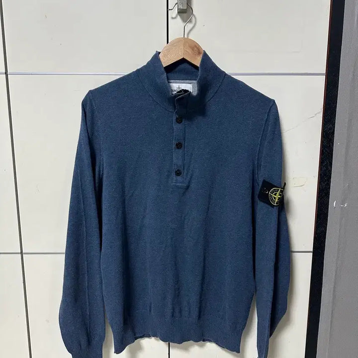 [BUNJANG] Stone Island Half-Zip Knit L / (백화점판) 스톤아일랜드 반집업 니트 L