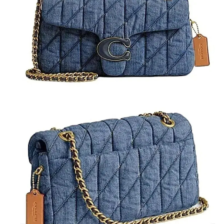 [BUNJANG] Coach Tabby Quilting Denim Bag (Size 26) / 코치 태비 퀼팅 데님백/26사이즈