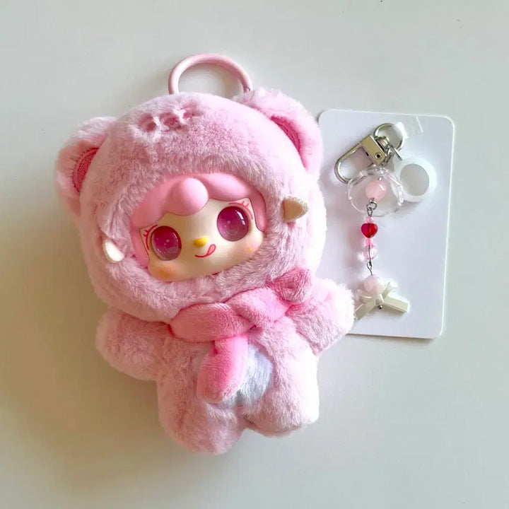 [BUNJANG] Yuki One Bite Bear Pink Plush Charm / 유키 한입베어 핑크 (예쁜 립밤 키링은 선물) 한입베어문
