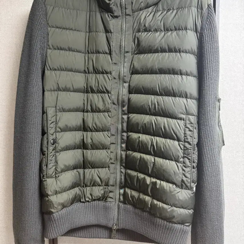 [BUNJANG] Moncler Knit Padded Jacket Khaki 2XL / 몽클레어 니트패딩 카키 2xl