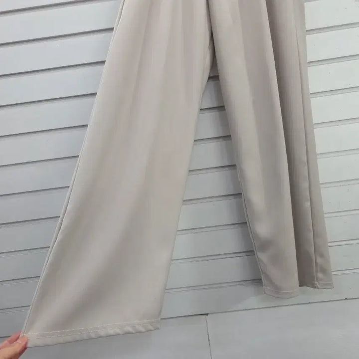 [BUNJANG] Bomalchagi Cheonsa Light Beige Wide Banding Pants / 봄/연베이지 와이드 밴딩바지/보물찾기천사