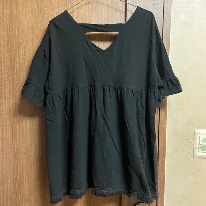 [BUNJANG] Black Short-Sleeve Mini Dress / 블랙 반팔 미니 원피스