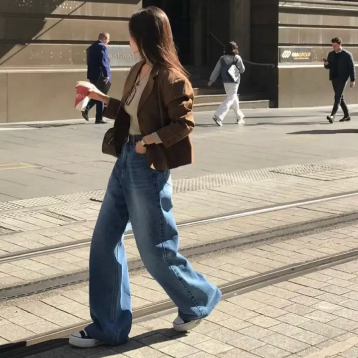 [BUNJANG] Baydeli Denim Wide Pants Medium Wash / 베이델리 데님 와이드 팬츠 중청