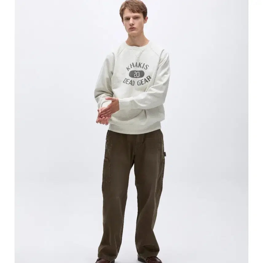 [BUNJANG] Kackis Sweatshirt Oatmeal Size 2 / 카키스 맨투맨 오트밀 2사이즈