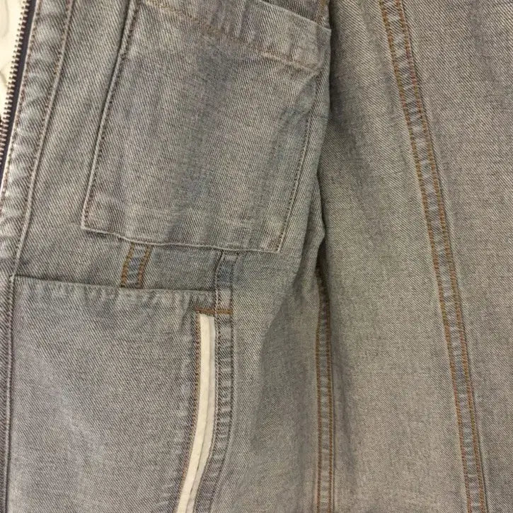 [BUNJANG] Helmut Lang Washed Blue Zip-Up Trucker Denim Jacket / 헬무트 랭 워시드 블루 집업 데님 트러커 자켓