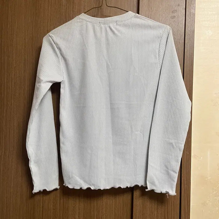 [BUNJANG] Ribbed Slit Long Sleeve T-Shirt / 골지 트임 긴팔 티셔츠