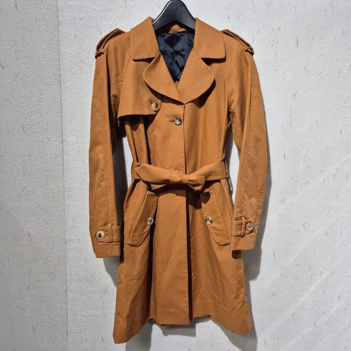 [BUNJANG] Sandro Brown Belt Trench Coat / 산드로 브라운 벨트 트렌치 코트