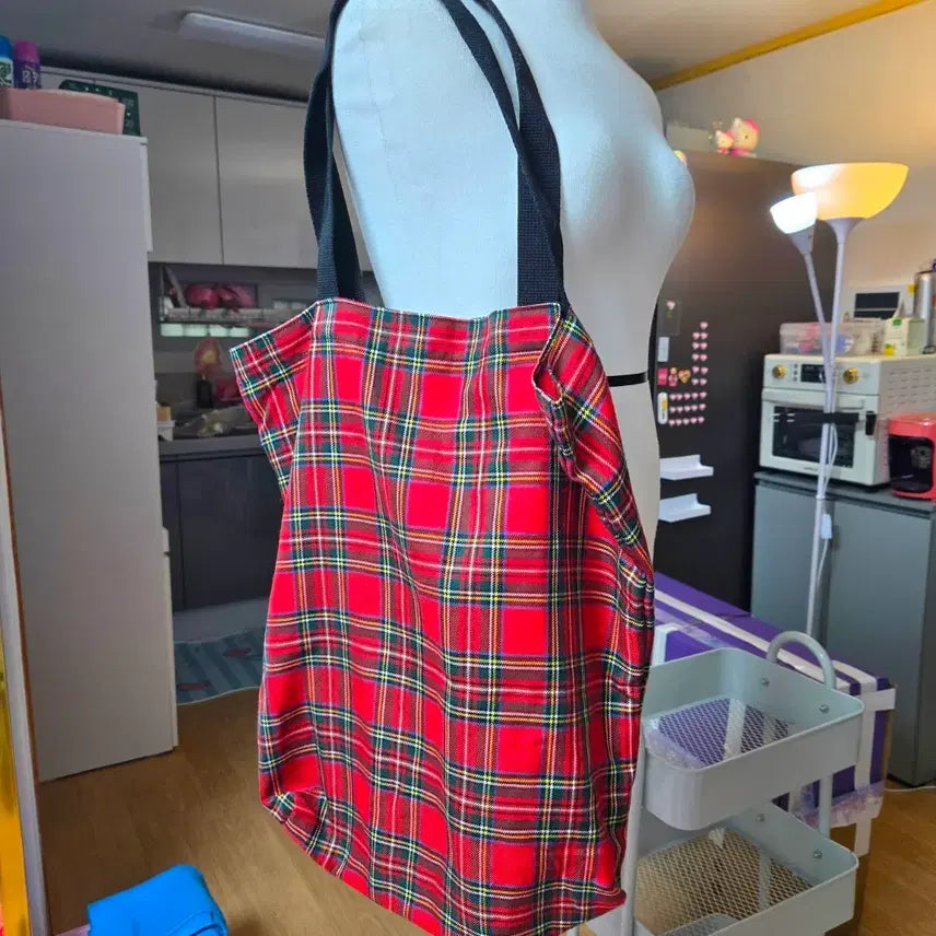 [BUNJANG] Tartan Check Tote Bag / 타탄체크 가방(새상품)