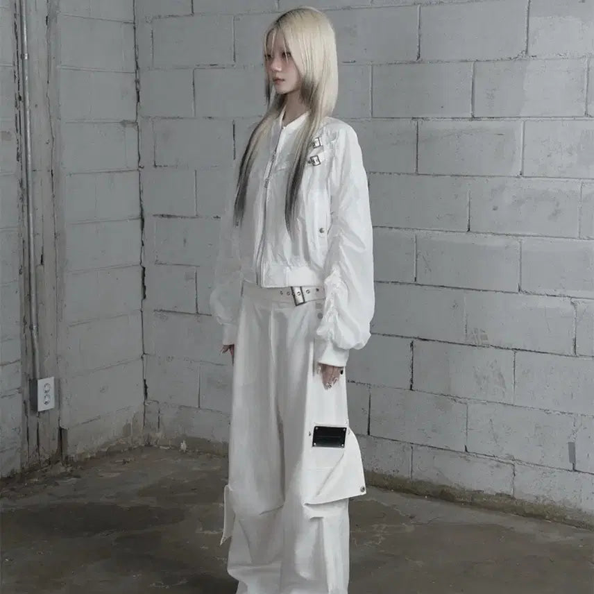 [BUNJANG] ETOOSOME Two-Pocket Belt Wide Pants / 에트오소메 투포켓 벨트 와이드 팬츠