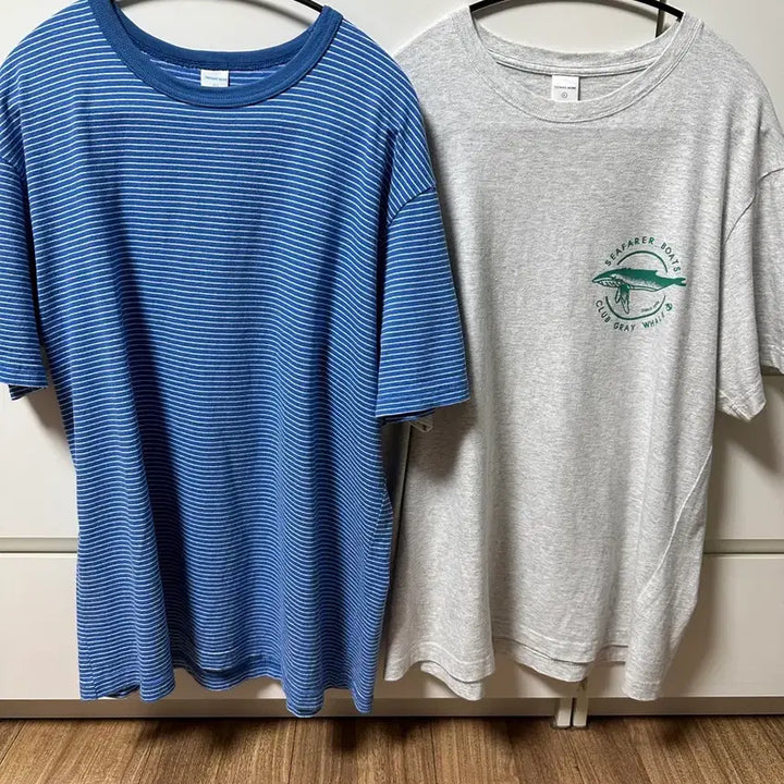 [BUNJANG] Thomas Moore Thin Stripe / Gray Whale T-shirt (L) Bundle Set / [L] 토마스모어 씬스트라이프 / 그레이 웨일티