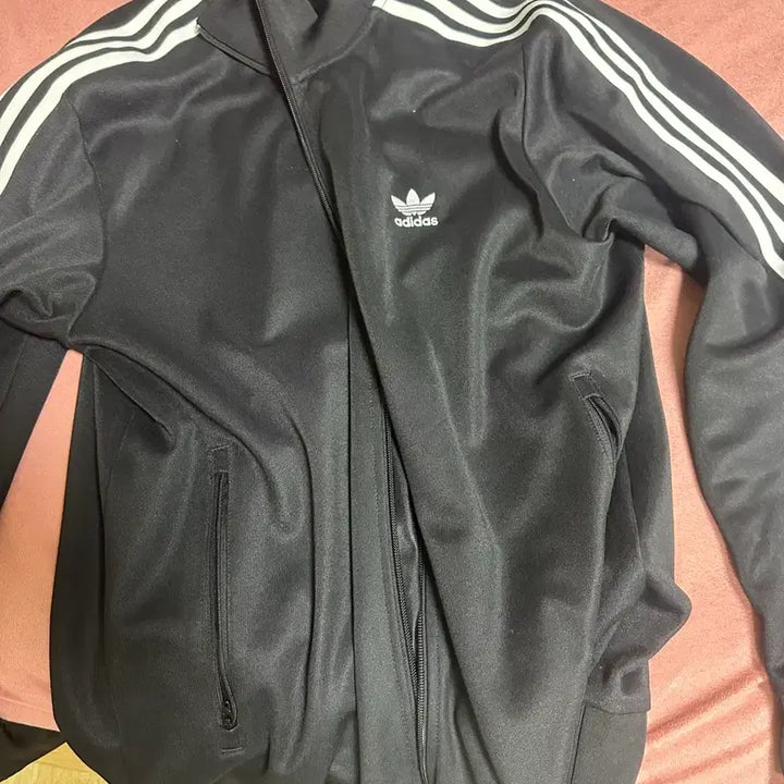 [BUNJANG] Adidas Black Three-Stripes Track Top / 아디다스 블랙 삼선 트랙탑