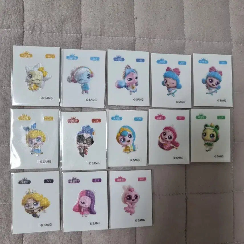 [BUNJANG] TINIPING Sticker Set (9 Types) / 티니핑 띠부씰 판매