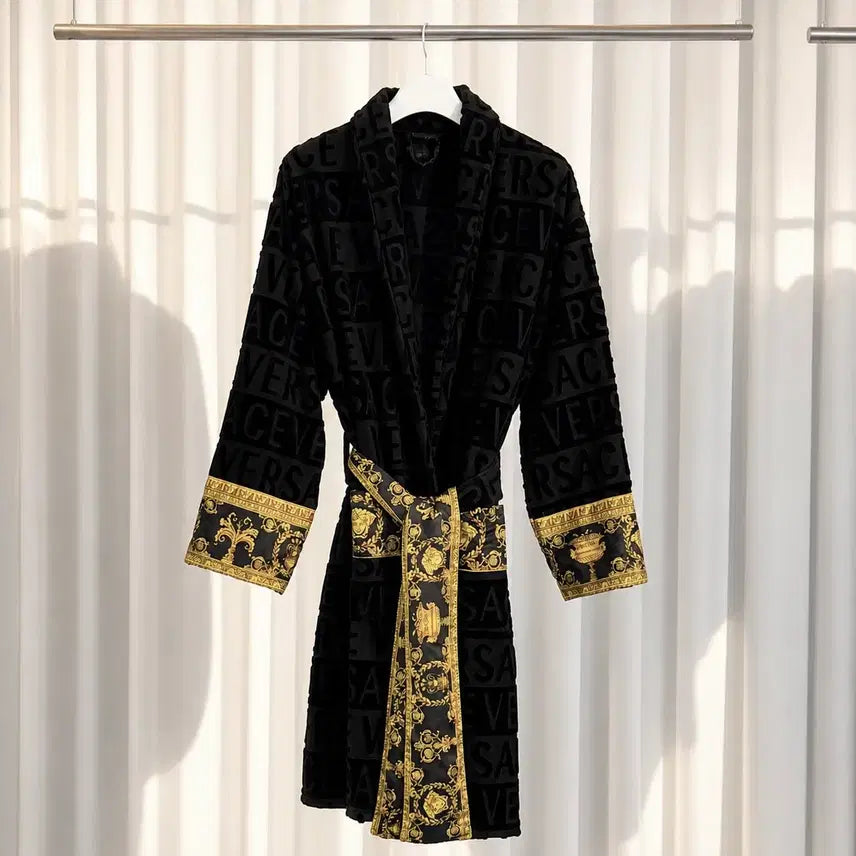 [BUNJANG] Versace Baroque Robe Gown Black / 베르사체 바로크 로브 가운 블랙