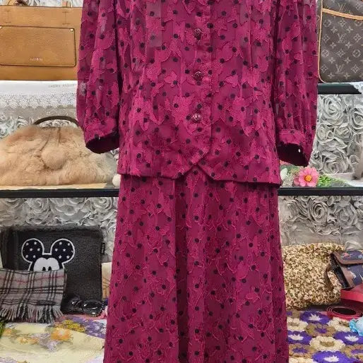 [BUNJANG] Custom Chiffon Two-Piece Set / 맞춤 쉬폰 투피스 (66 77)