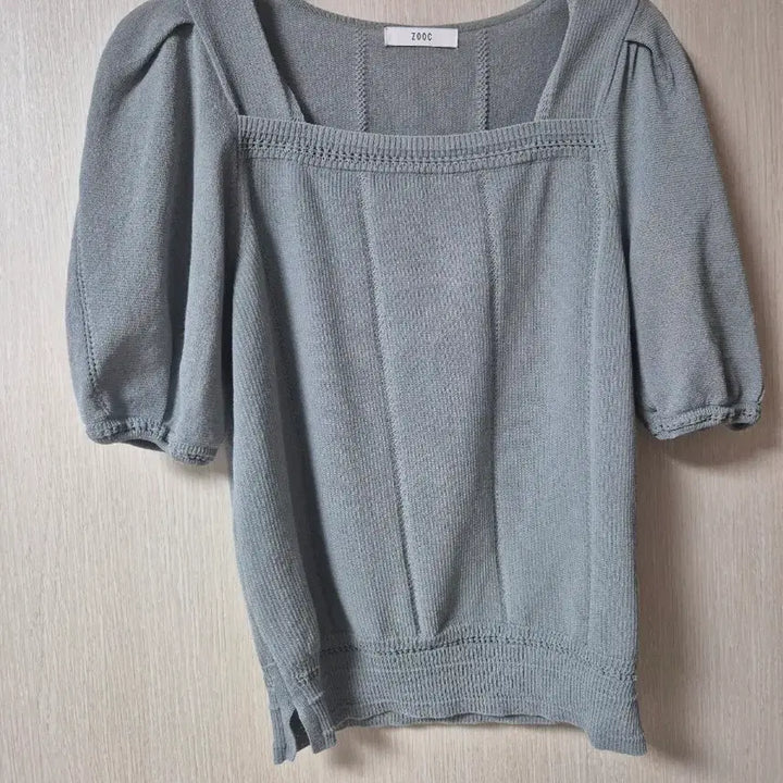 [BUNJANG] ZOOC Square Neck Short Sleeve Knit 2022 / (22년) 주크 ZOOC 스퀘어넥 반팔 니트