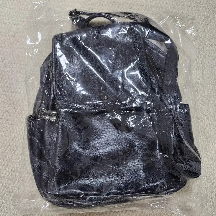 [BUNJANG] Navy Leather Backpack / 네이비 가죽 백팩 여성 가방