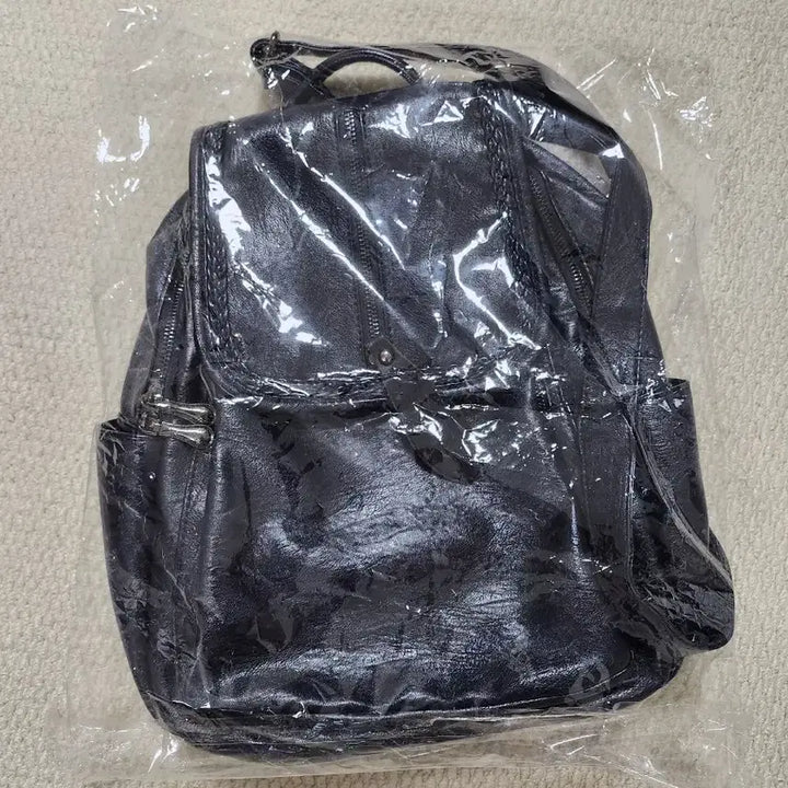 [BUNJANG] Navy Leather Backpack / 네이비 가죽 백팩 여성 가방