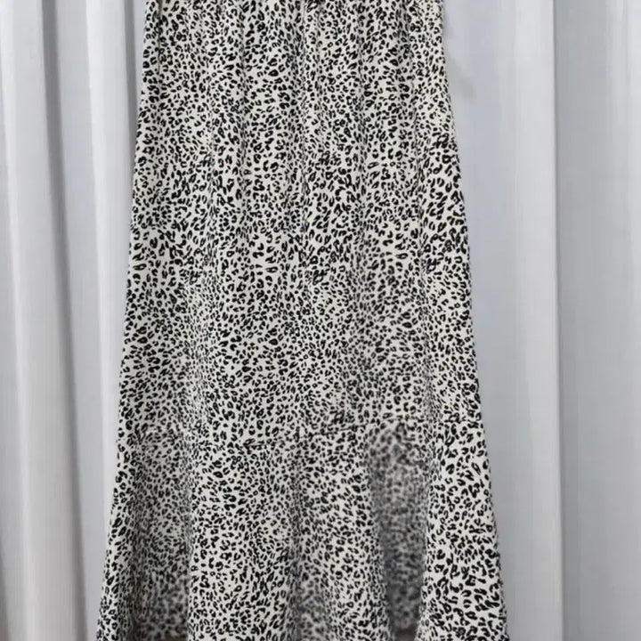 [BUNJANG] Leopard Pattern Long Flare Skirt / 레오파드 패턴 롱 스커트